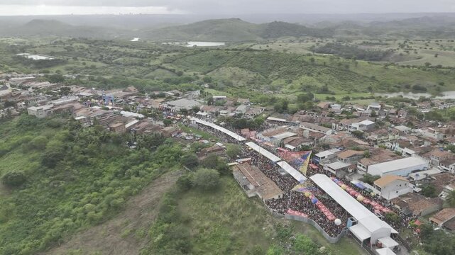 Drone orbits to right over east side of Galante