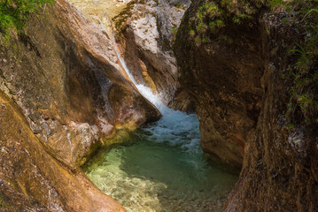 River Wimbachklamm in Alps mountains from Germany