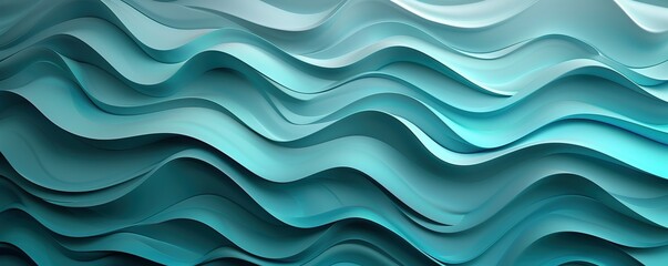 contemporary wave effect 3d turquoise background