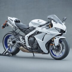 Yamaha R7 motorcycle in white colors