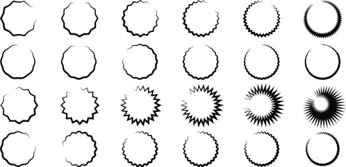 Abstract basic shape collection. Trendy minimalist basic shape, icons, circles, hexagon, star, triangle minimal style basic shape collection. Simple geometric basic shape set. Geometric shape