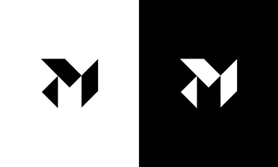 letter M geometric logo design