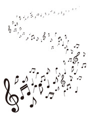 音符・縦・黒２