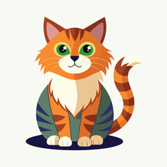 Portrait of a surprised cat Scottish Straight