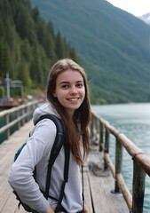 portrait of a woman traveler