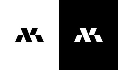 letter m abstrac geometric logo design
