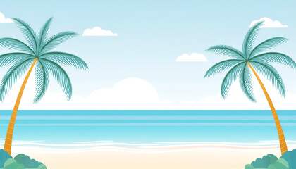 Fototapeta premium 南国イメージ ヤシの木