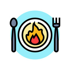 caloric deficit obesity overweight color icon vector. caloric deficit obesity overweight sign. isolated symbol illustration
