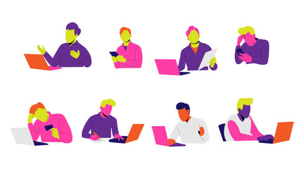 flat vector illustration of a business person