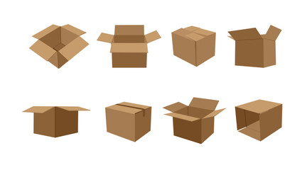 flat vector collection of cardboard illustrations