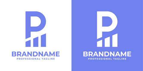 Letter P Financial Logo, Ideal for Wealth Management Services