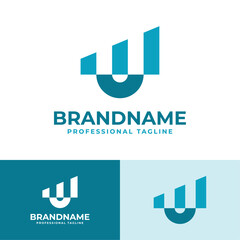 Letter U Financial Logo, Ideal for Wealth Management Services