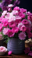 pink flowers in vase