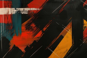 Abstract Expressionist Art with Bold Colors and Dynamic Brushstrokes