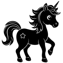 Unicorn vector illustration, Unicorn vector art, Unicorn silhouette, head of a Unicorn vector icon