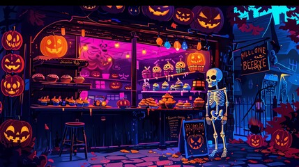 Vibrant Halloween Horrors in the Kitchen