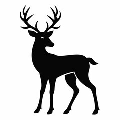 deer silhouette, deer head, hunting