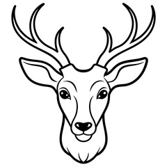 deer silhouette, deer head, hunting