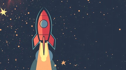 Rocket Propulsion, border, background wallpaper, blank in the middle, minimalism, negative space, used for postcard template