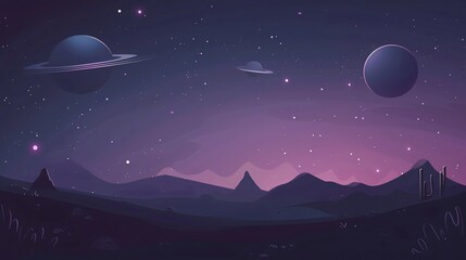 Fototapeta premium SETI Search for Extraterrestrial Intelligence, border, background wallpaper, blank in the middle, minimalism, negative space, used for postcard template