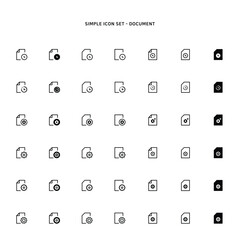 Various Document Simple Icon Set
