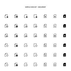 Various Document Simple Icon Set
