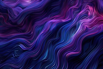 Obraz premium Abstract pink purple liquid metal background. Holographic chrome smooth gradient waves industrial backdrop. Shining bent surface with ripples, reflections. Swirl blue fluid melting wavy flowing motion