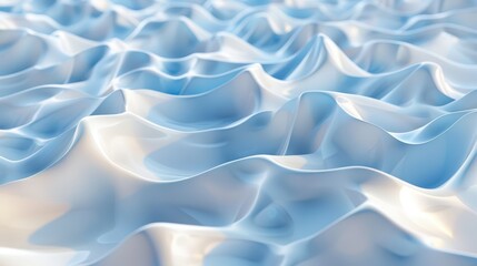 Obraz premium A dense series of 3D cartoon waves, arranged in a minimalistic pattern, top-down view