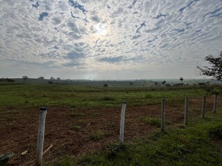 sunset from a farm view