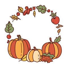 a circle of pumpkins with the words  pumpkins  on it.