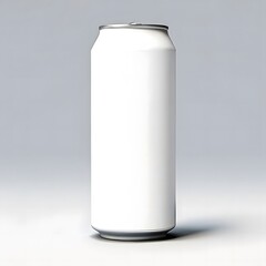 White can isolated on white background, cool drinks can mockup