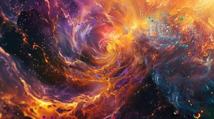 Fototapeta premium Close-up view of a space rift, with a complex, otherworldly background