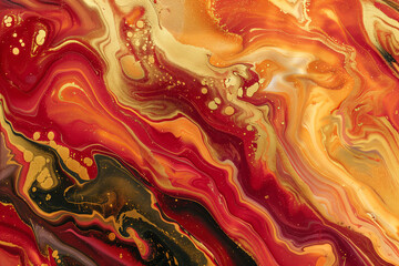 Obraz premium Vivid Abstract Swirl in Warm Colors