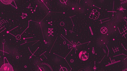 Fototapeta premium Abstract Pink and Black Geometric Pattern