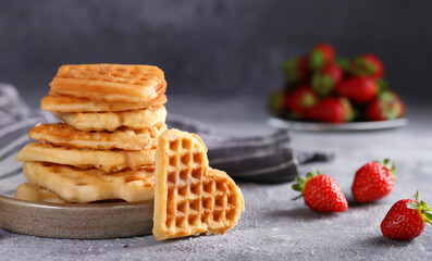 waffles with fresh berries for breakfast and dessert