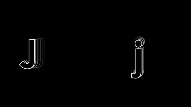 Echo text effect letter j animation