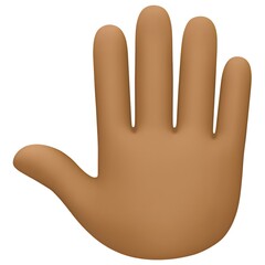 Obraz premium Raised Hand: Medium-Dark Skin Tone