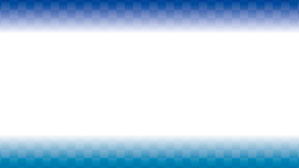市松　フレーム　上下　青と水色　和柄　爽やか　夏