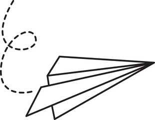 Paper Plane Line Art