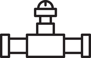 Valve and Pipeline Icon
