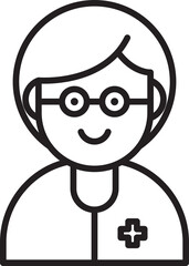 Doctor Avatar Line Illustration
