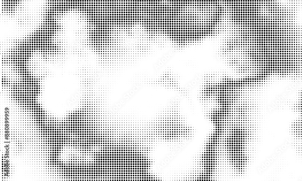 Aufkleber monochrome gradient halftone dots background. vector illustration. abstract grunge dots on white bac