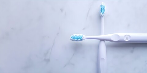 Background image of an electric toothbrush suitable for dental or hygiene websites. Concept Dental Care, Hygiene, Toothbrush, Electric Device, Oral Health