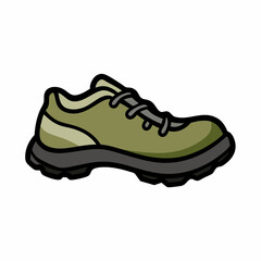 Hiking Shoes Hand Drawn Doodle Icon , isolated white background (28)