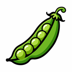 Peas Hand Drawn Doodle Icon, isolated white background (8)