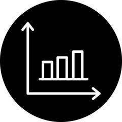 Bar Chart Vector Line White Circle Black