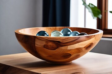 Handcrafted wooden decorative tray