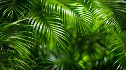 Green Palm Tree Branches Design