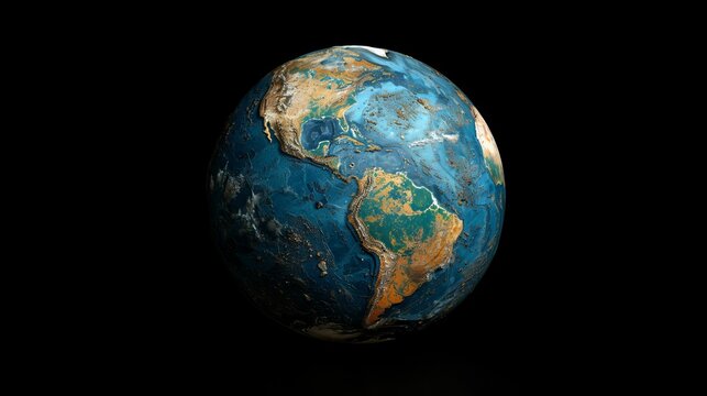 Illustration of the earth seen from outer space.