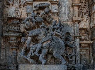 Fototapeta premium Medieval Hindu temple complex in Belur. India.